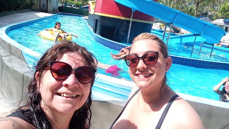 Parque aquático água show