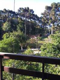 Vista de um dos lados da varanda