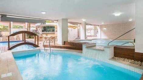 Ap aconchegante completo, excelente área de lazer piscina térmica até 5 pessoas