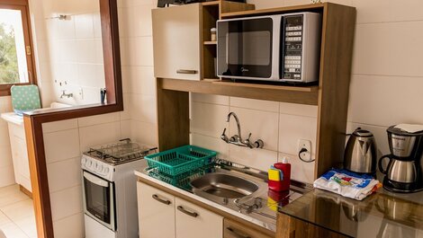 Apto 304 Aconchegante para Passeio ou Trabalho com Sacada