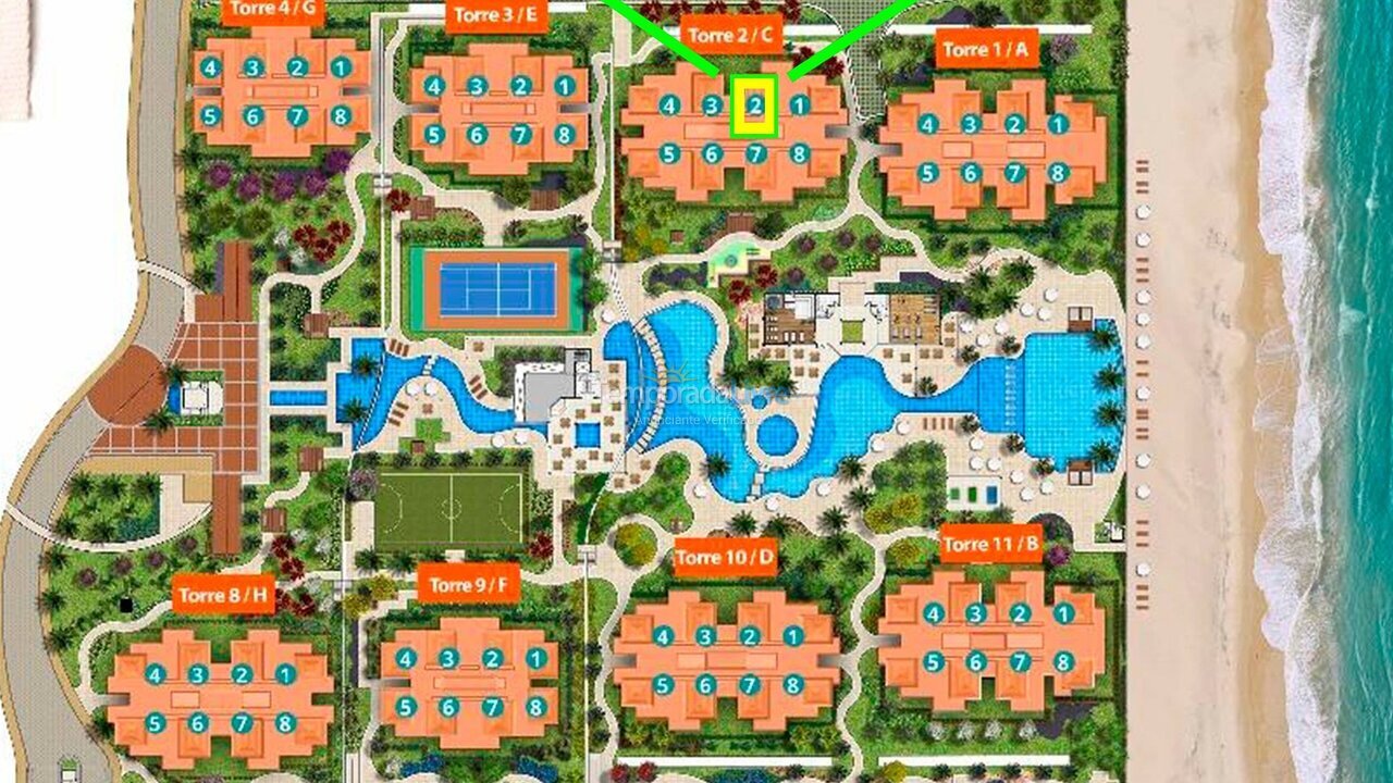 Apartamento para alquiler de vacaciones em Caucaia (Ce Praia de Cumbuco)