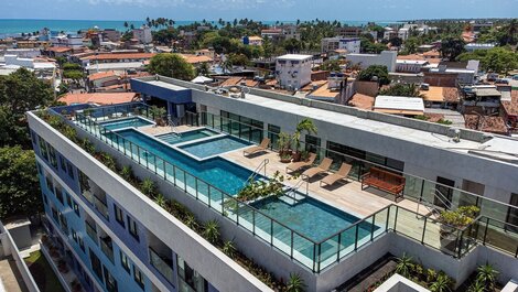 Flat Porto Blue #07 - Porto de Galinhas Center by Carpediem Homes