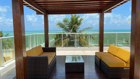 Apt completo con 02 habitaciones, pie en la arena