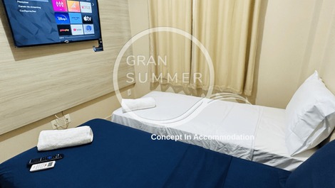 Large and modern apartment.