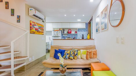Hermoso Bungalow Dúplex 2 Suites Pé na Areia, Itacimirim