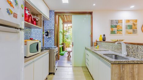 Hermoso Bungalow Dúplex 2 Suites Pé na Areia, Itacimirim