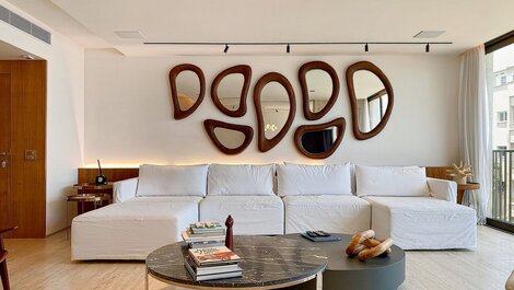 Apartamento de luxo de 4 quartos com vista para o mar em Ipanema