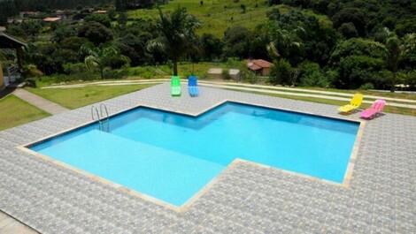Foto aérea da piscina