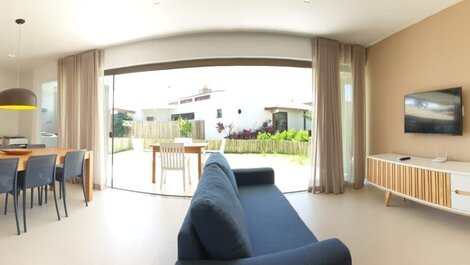 Apartamento con jardín