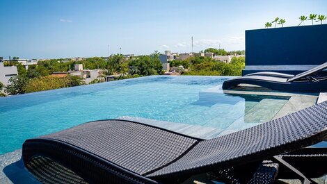 Cozy Boho Style Studio with Relaxing and Pleasant Rooftop