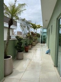 Sacada cobertura, plantas ornamentais 