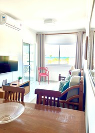 Cond. MONTE CARLO, 120 m Praia Grande UBT, piscina e ar condicionado