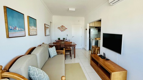 Cond. MONTE CARLO, 120 m Praia Grande UBT, piscina e ar condicionado