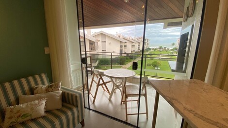 Beautiful apartment facing the sea and with pool, in America do Sol