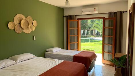 Chácara Santa Luzia Tietê - 7Súites/40P - Lounge/Piscina Climatiza