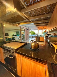 House in front of the sea walk in the sand Maresias