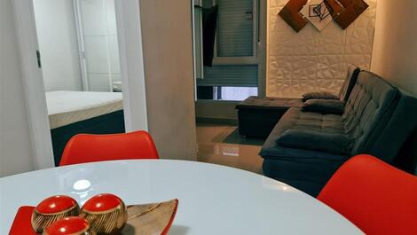 2 dormitorios Pitangueiras Guarujá con aire, vista al mar, Wi-Fi, Ferraretto