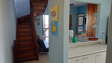 Cozinha e sala do piso 1