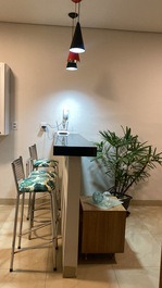 Suíte grande com ar condicionado