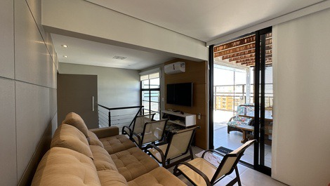 PRECIOSO ÁTICO DÚPLEX FRENTE AL MAR 09 PERSONAS - BERTIOGA