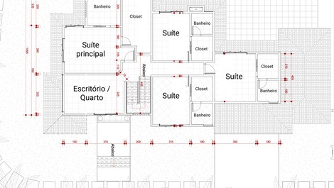 Planta da casa andar superior