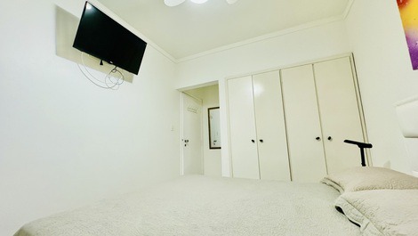 Pitangueiras Precioso apartamento en Quadra do Mar con aire acondicionado