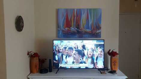 Espaço da tv da sala de estar.