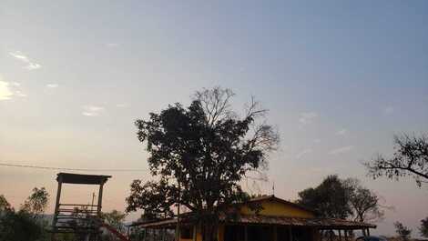 Vista lateral da casa