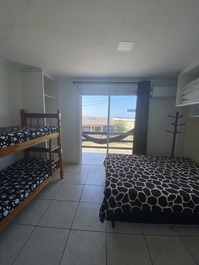 Sobrado Molhes 2 habitaciones, aire acondicionado, 6 personas, primera línea de mar