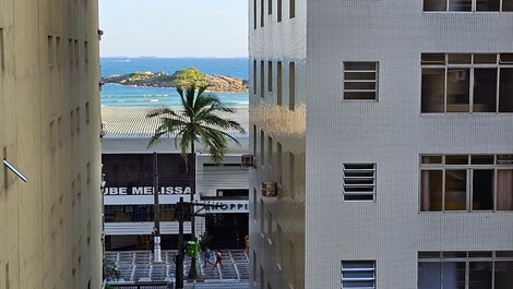 3 bedrooms Foot on the sand! Pitangueiras Guarujá View to the sea, Wi-Fi