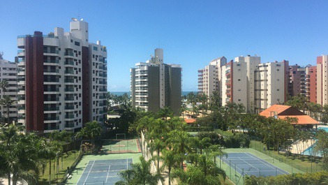 Vista da sacada para o mar