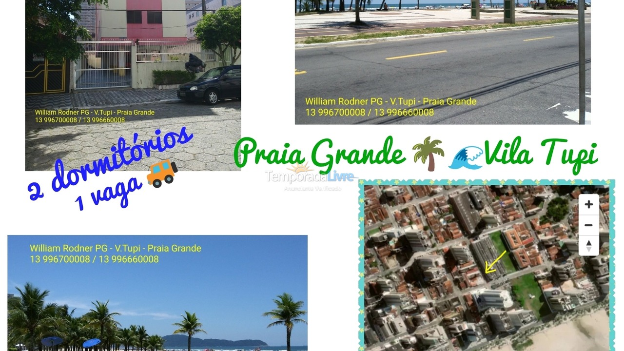 Apartamento para alquiler de vacaciones em Praia Grande (Vila Tupi)