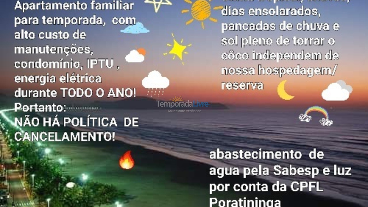 Apartamento para alquiler de vacaciones em Praia Grande (Vila Tupi)