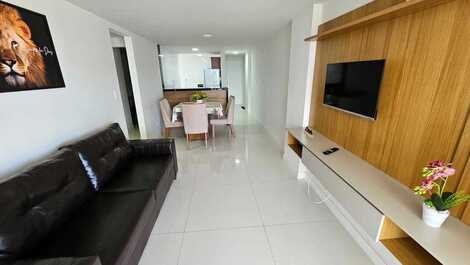 Apartamento luxo vista para o mar (parcial) na praia do morro