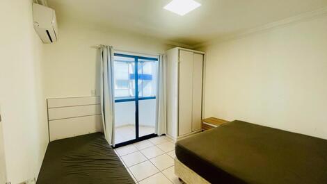 Apartamento quadra da praia com vista mar 2 suites + 2 vagas