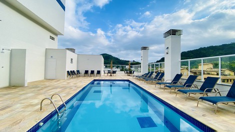 Piscina e sauna no 5 andar….  horário das 10:00 hrs até as 22:00 hrs