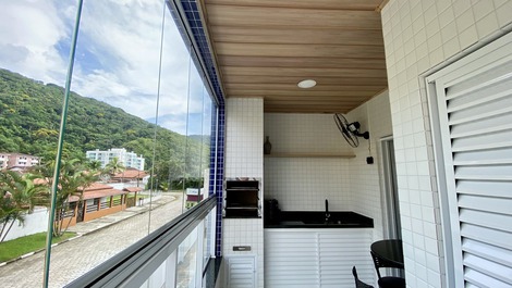 Varanda gourmet integrada ao apartamento 