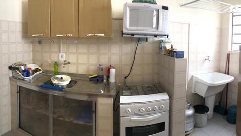 Apartamento em condomínio vista para o mar e piscina em Ubatuba