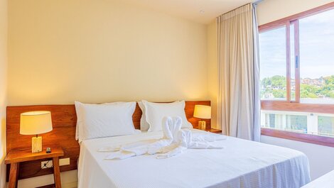 Bedroom and Living Room with Sea View - 50m from the Beach