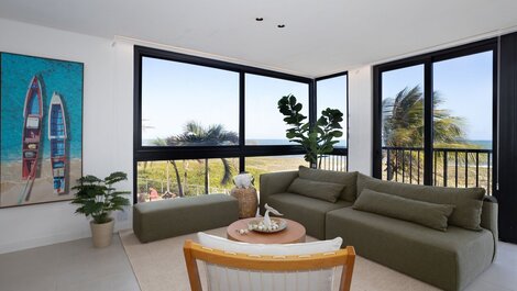 Hermoso apartamento 3/4, frente a la playa, vista al mar