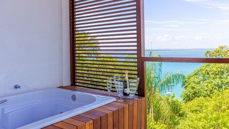 Bedroom and Living Room with Sea View - 50m from the Beach