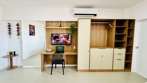 Loft en la arena, frente al mar de Aracaju, área de ocio en la azotea!