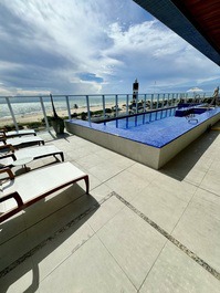 Loft en la arena, frente al mar de Aracaju, área de ocio en la azotea!