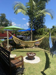 Redario com fire pit ( lareira externa )