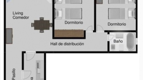 Excelente apartamento amplio y luminoso, alquiler temporario