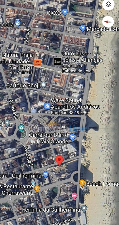 Apartment for vacation rental in Praia Grande (Guilhermina)