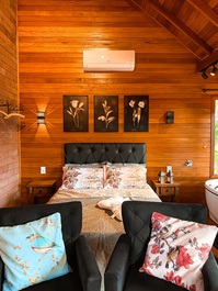 Luxury chalets with bathtub and fireplace at the top of the mountain, Urubici