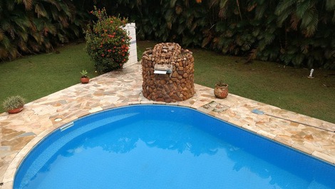 Vista da sacada da  piscina 