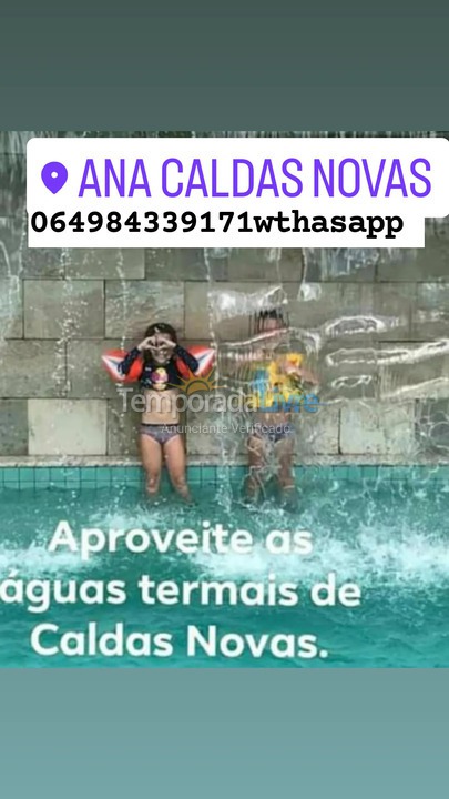 Apartment for vacation rental in Caldas Novas (Bairro Termal)