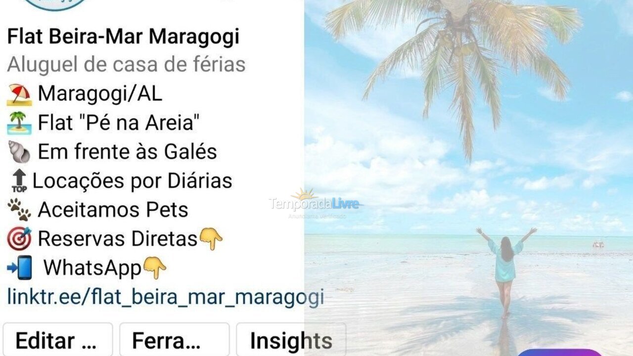 Apartment for vacation rental in Maragogi (Centro)